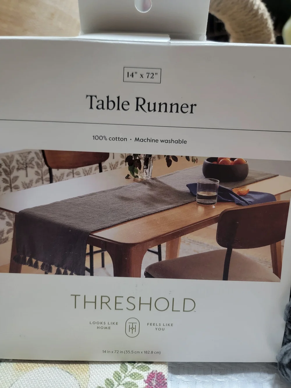 Threshold Cotton Table Runner 14 Inch X 72 Inch